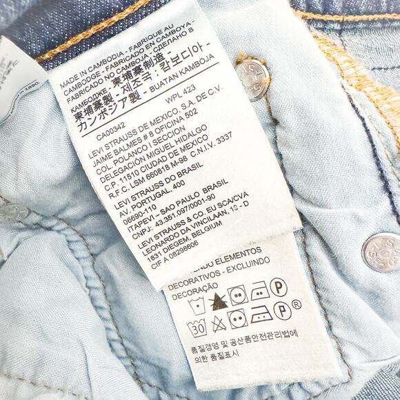 Levi’s 501 Straight Classic Dark Wash Button Fly Denim Jeans Size 29 x 28 - Picture 5 of 9